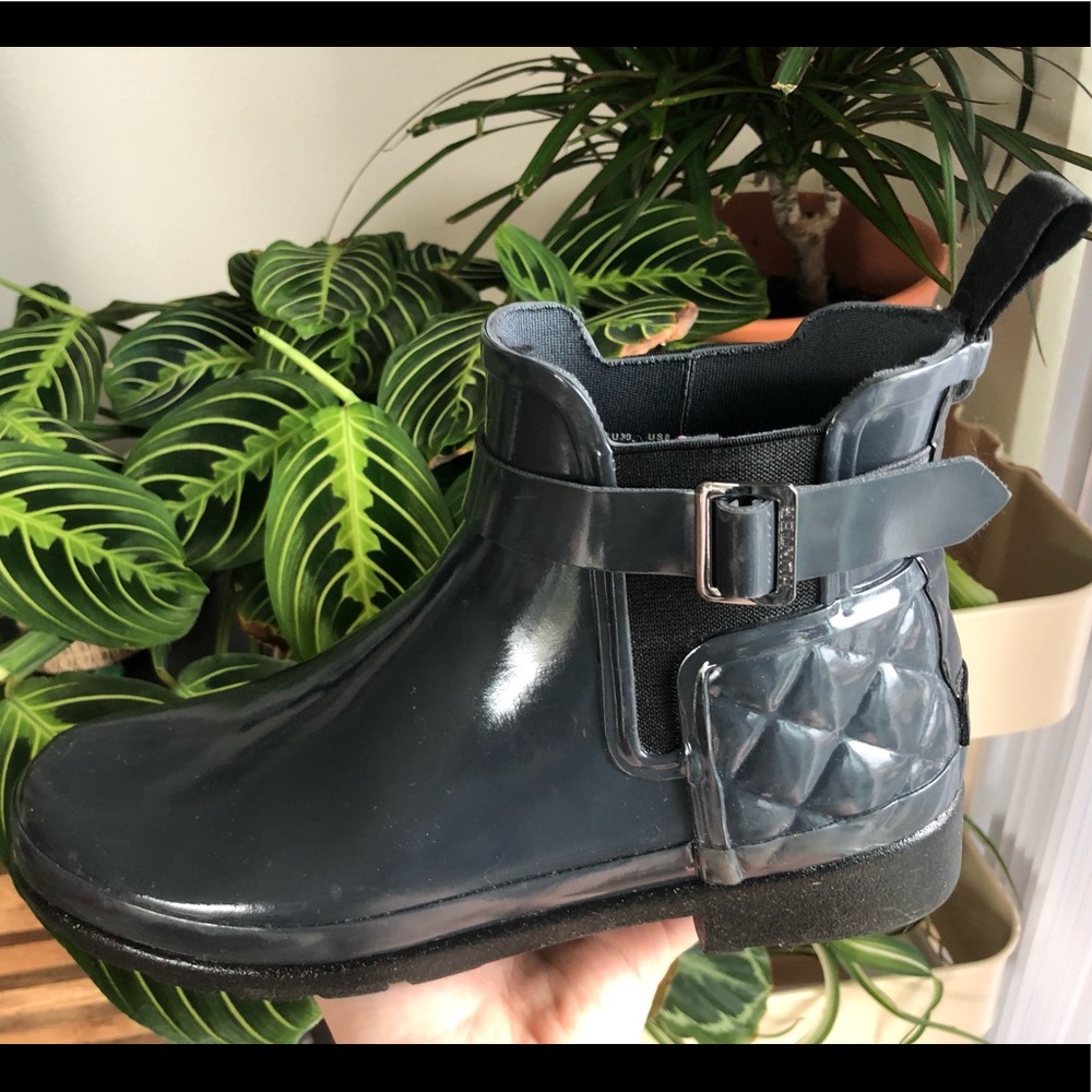 Hunter Original Quilted Gloss Chelsea Rainboot